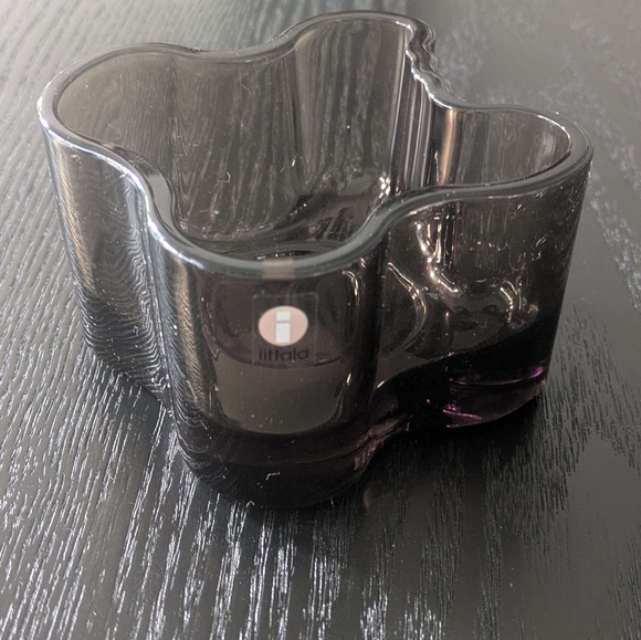 IITTALA Alvar Aalto Purple GLASS Votive TEALIGHT CANDLE HOLDER - Picture 2 of 8